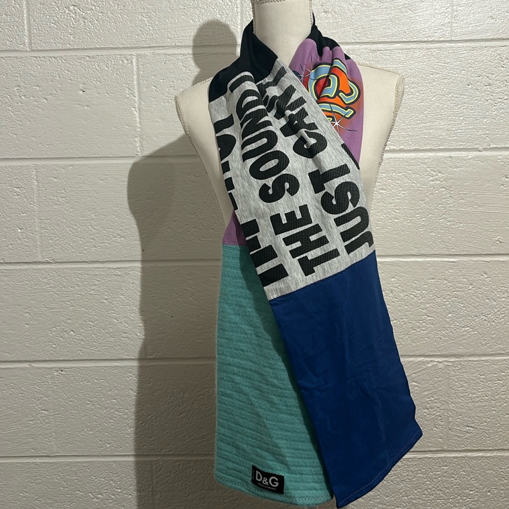 RARE Vintage Dolce and Gabbana Patchwork 00's Scarf